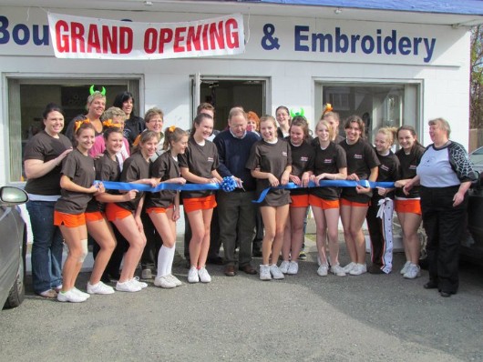 Agawam Cheerleaders at Bouley's Ribbon Cutting Ceremony